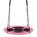 2-in-1 40 Inch Kids Hanging Chair Detachable Swing Tent Set-Pink