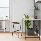 29 Inch Industrial Saddle Bar Stool with Metal Legs-29 inches