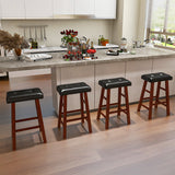Set of 2 Modern Backless Bar Stools with Padded Cushion-29 inches