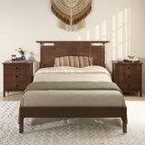 3-Drawer Nightstand with Wooden Finish for Bedroom-Brown