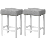 2 Pieces Counter Height Bar Stools with Sponge Padded Cushion-24.5 inches