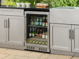 Outdoor Kitchen Signature Series 6 Piece Cabinet Set with Dual Side Burner and Grill Cabinet