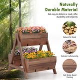 Vertical Raised Garden bed with 3 Wooden Planter Boxes-S