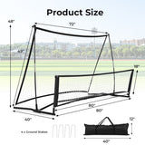2-in-1 Portable Soccer Rebounder Net with Carrying Bag