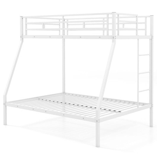 Space-saving Metal Slatted Bed Frame for Teens and Adults Noise-free No Box Spring Needed-White