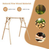 Heavy Duty Wooden Swing Frame with Reinforced Bars