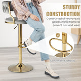 Swivel Barstool with Woven Back Set of 2 for Kitchen Island Cafe-Gray