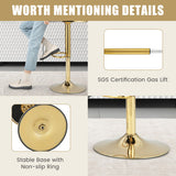 Swivel Barstool with Woven Back Set of 2 for Kitchen Island Cafe-Gray