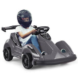 6V Kids Ride On Go Cart with Remote Control and Safety Belt-Black