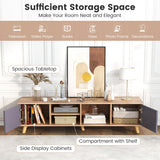 TV Stand Cabinet for TVs up to 65 Inch with Open Shelf for Living Room