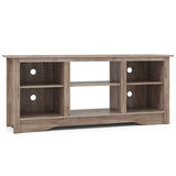 TV Stand for up to 65 Inch Flat Screen TVs with Adjustable Shelves for 18 Inch Electric Fireplace (Not Included)-Gray