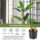 5.5/6.5 Feet Tall Artificial Banana Tree with 10/27 Large Leaves-5.5 ft