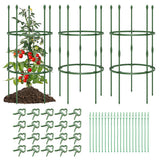 3-Pack Garden Trellis 60 Inch Tall Plant Support Stands with Clips and Ties-S