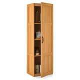 Tall Storage Cabinet with 4 Storage Shelves for Bathroom Living Room-Natural