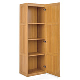 Tall Storage Cabinet with 4 Storage Shelves for Bathroom Living Room-Natural
