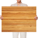 Teak Wood Cutting Board Extra Large 24 Inch Reversible Cutting Board with Handle