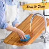 Teak Wood Cutting Board Extra Large 24 Inch Reversible Cutting Board with Handle