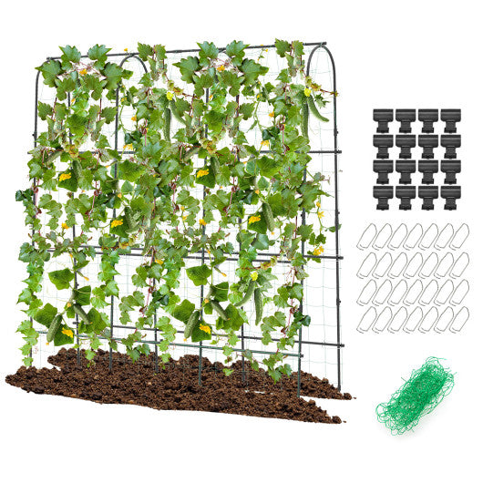 71 x 71 Inch U-Shaped Tall Garden Arched Trellis for Climbing Plants