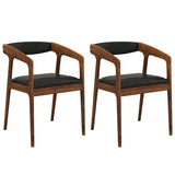 Upholstered Armchairs Set of 2 with Cozy Backrest and Padded Seat Cushion-Brown