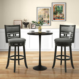 30.5" Bar Height Bar Chair with Wooden Frame Swivel Seat and Footrest for Pub Bar Restaurant-2 Pieces