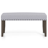 42.5 Inch Upholstered Entryway Bench End of Bed Bench-Gray