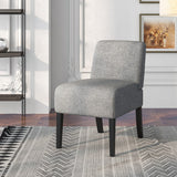 Upholstered Living Room Chair with Rubber Wood Legs-Dark Gray