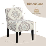 Upholstered Living Room Chair with Rubber Wood Legs-Light Gray