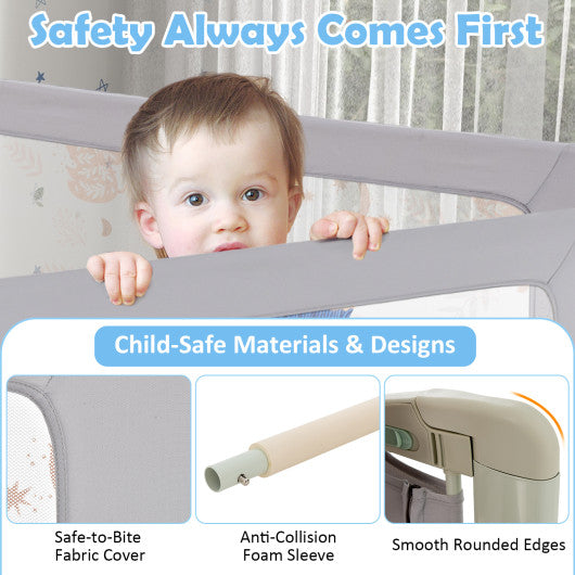 Vertical Lifting Bed Rail for Toddlers with Double Lock-59 inch