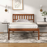 Twin/Full/Queen Size Wood Bed Frame with Headboard and Slat Support-Twin Size