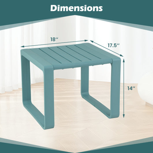 Weather Resistant Adirondack Outdoor Side Table Set of 2-Blue