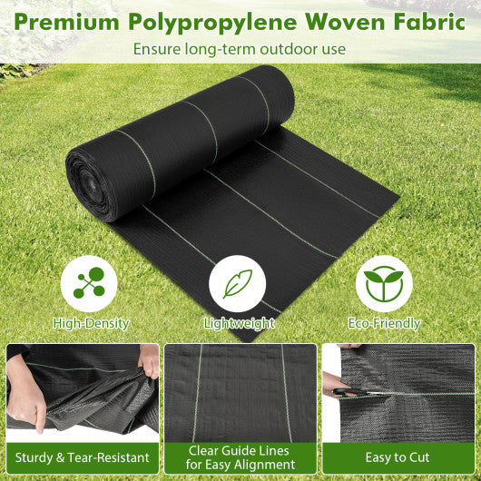 6.5 x 330/4 x 250/6 x 300 Feet Weed Barrier Landscape Fabric-6 ft