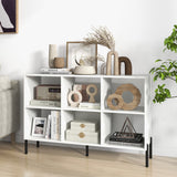 Open-Back Bookshelf with Drawer for Study-White