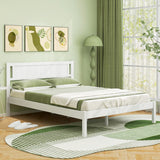 Twin/Full/Queen Size Wood Bed Frame with Headboard and Wooden Slats Support-Full