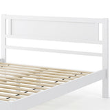 Twin/Full/Queen Size Wood Bed Frame with Headboard and Wooden Slats Support-Queen