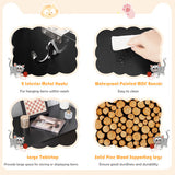 Wooden Cat Litter Box Enclosure with Top Opening Side Table-Black