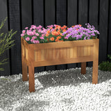 Wooden Raised Garden Bed Solid Wood Elevated Planter Box with Legs