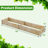 Wooden Raised Garden Bed Outdoor for Vegetables Flowers Fruit