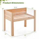 30/47 Inch Wooden Raised Garden Bed-S