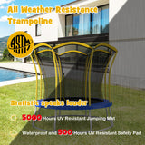 10 Feet Unique Flower Shape Trampoline with Galvanized Steel Frame-Yellow