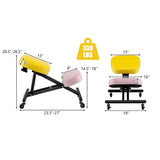 Adjustable Ergonomic Kneeling Chair with Upgraded Gas Spring Rod and Thick Foam Cushions-Yellow