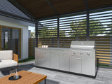 Outdoor Kitchen Stainless Steel 3 Piece Cabinet Set with Sink Cabinet and Performance Gas Grill