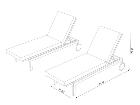 Monterey Teak Chaise Lounges (Set of 2)