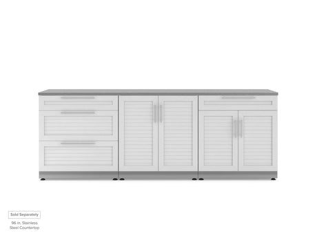 Outdoor Kitchen Stainless Steel 3 Piece Cabinet Set with 2-Door, 2-Door Drawer and 3-Drawer Cabinet