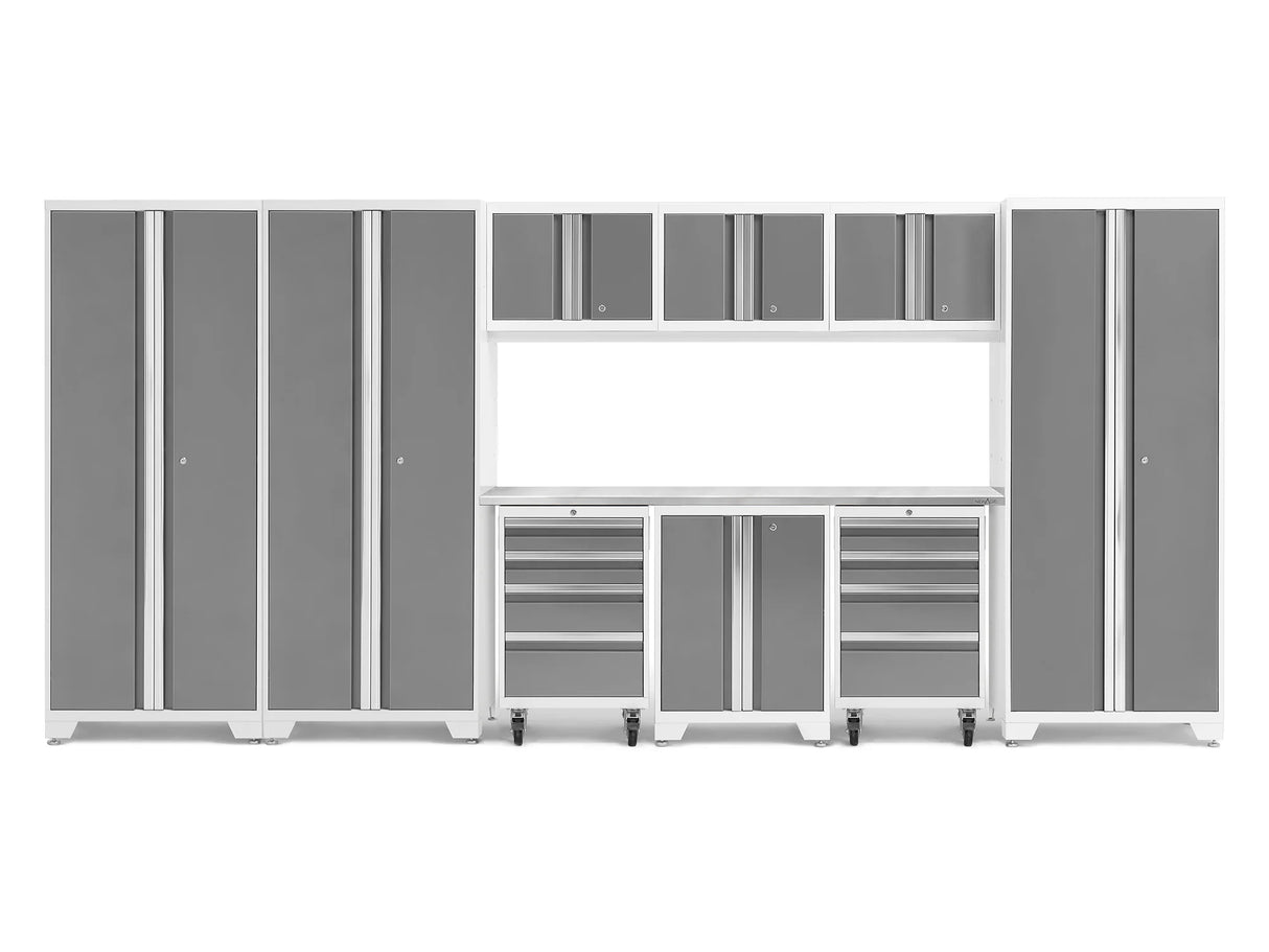 Bold Series 10 Piece Cabinet Set with Tool, Base, Wall Cabinet and 30 In. Locker