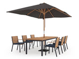 Monterey 6 Seater Dining Set with 96 In. Table with Umbrella