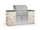 Outdoor Kitchen Signature Series 6 Piece Cabinet Set with Platinum Grill and Grill Cabinet