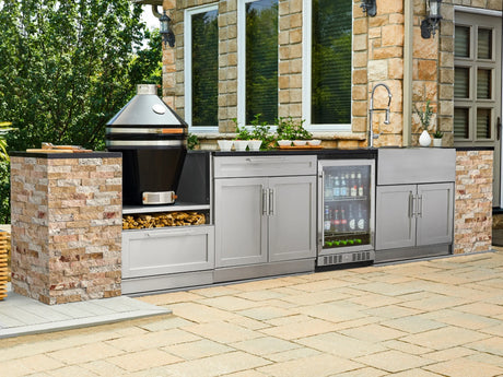 Outdoor Kitchen Signature Series 6 Piece Cabinet Set with Kamado Cabinet