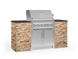 Outdoor Kitchen Signature Series 6 Piece Cabinet Set with Platinum Grill and Grill Cabinet