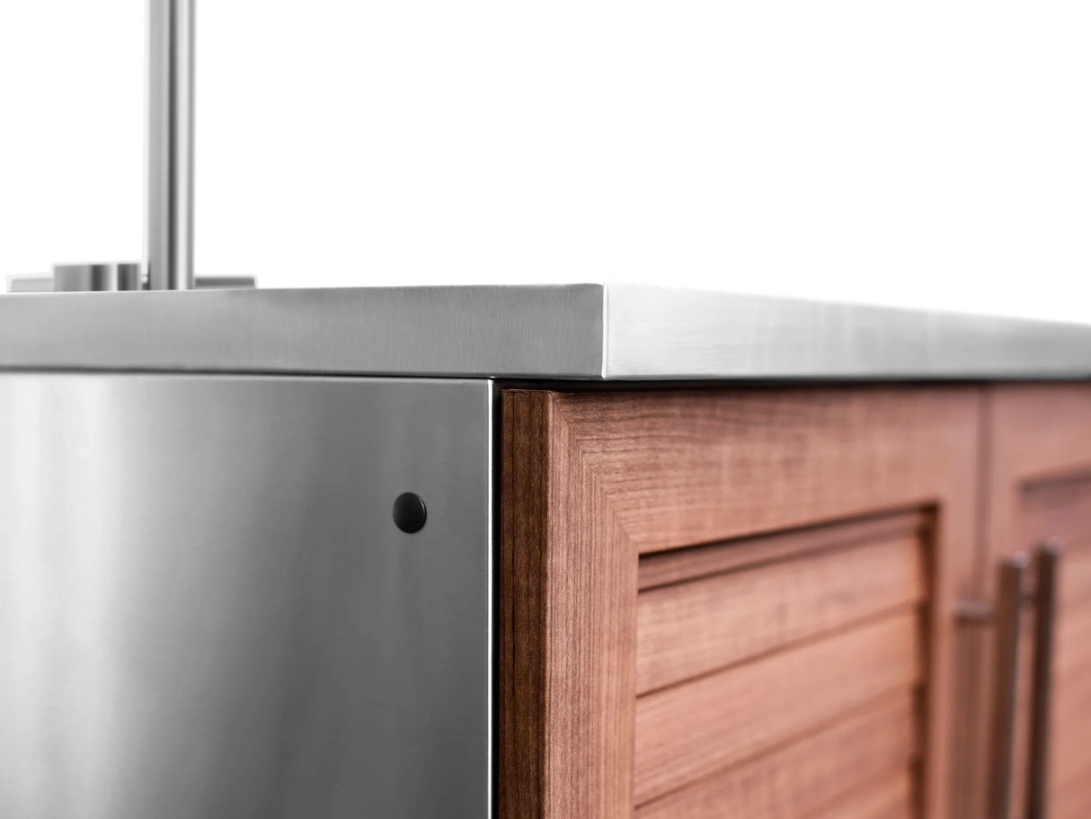 Outdoor Kitchen Stainless Steel 3 Piece Cabinet Set with Sink, Grill Cabinet and Platinum Grill
