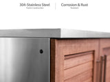 Outdoor Kitchen Stainless Steel 6 Piece Cabinet Set with Sink, 3-Drawer, 2-Door and Wall Cabinets